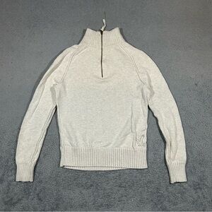 American Eagle Outfitters quarter-zip sweater Light Beige Women’s Small #1648